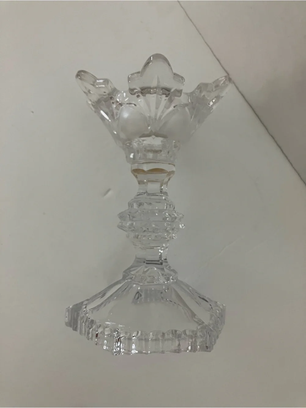 Godinger Clear Crystal Decorative Candle Holder